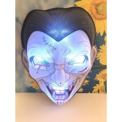 Elegantoss Zombie Dracula Mask Hanging Light and Sound battery operated Monster Face Halloween Prop Decoration