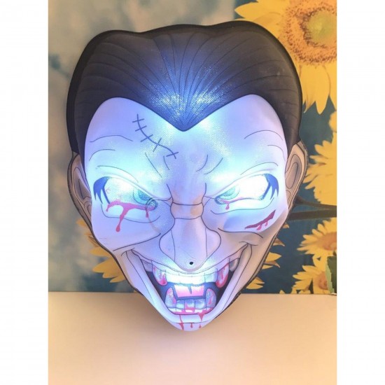 Elegantoss Zombie Dracula Mask Hanging Light and Sound battery operated Monster Face Halloween Prop Decoration