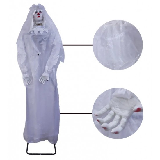 Ghost Bride Doll Halloween Decoration with Sound and Light