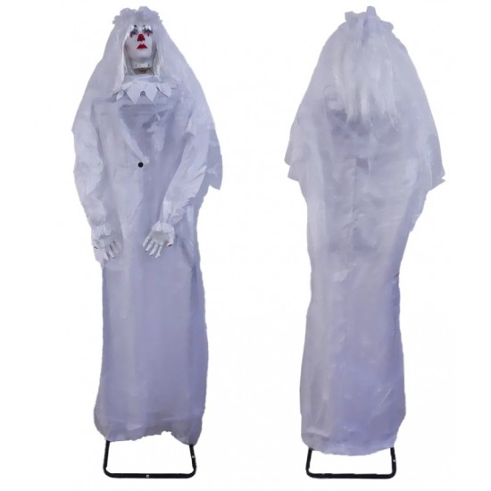 Ghost Bride Doll Halloween Decoration with Sound and Light