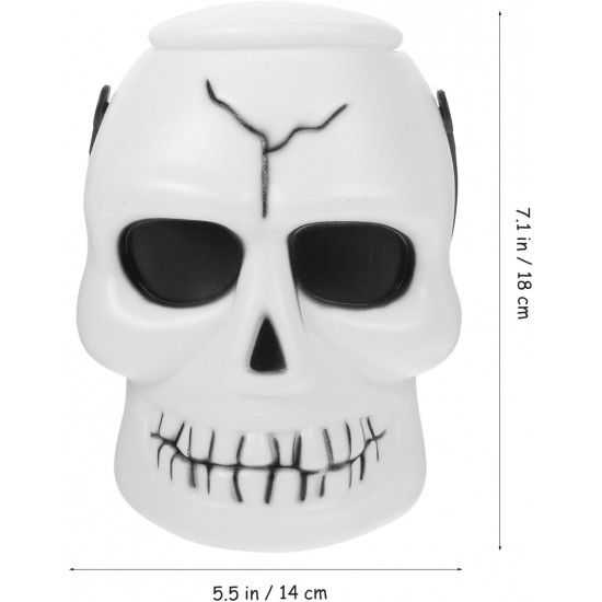 Skull Head Bucket with Lid