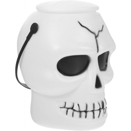 Skull Head Bucket with Lid