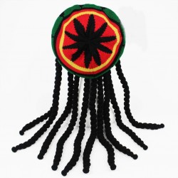 Jamican Rasta Hat Dreadlocks Wig Bob Marley