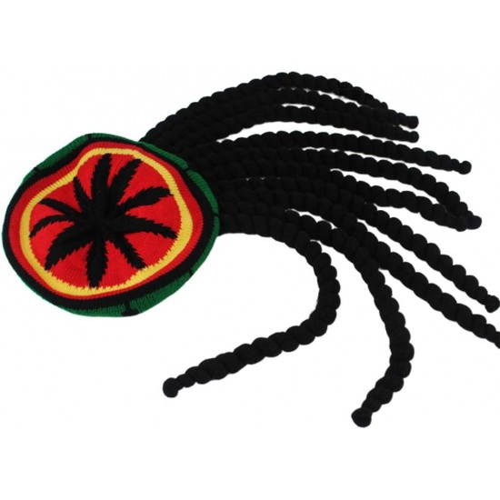 Jamican Rasta Hat Dreadlocks Wig Bob Marley