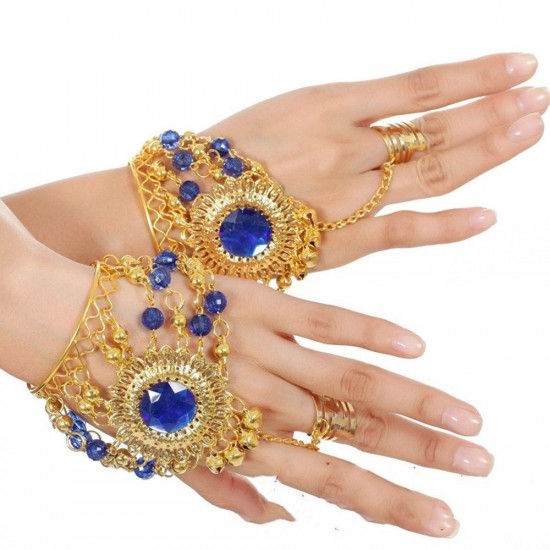 Belly Dancing Bracelet With Middle Finger Ring