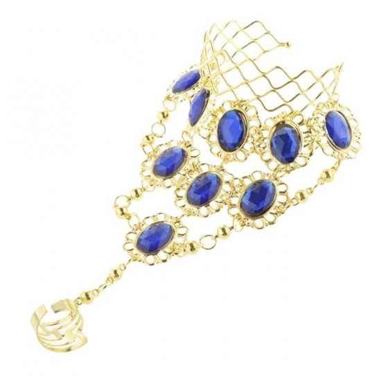 Belly Dancing Bracelet With Middle Finger Ring