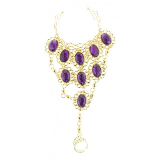 Belly Dancing Bracelet With Middle Finger Ring