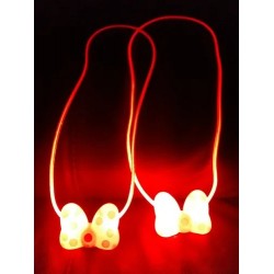 Minnie Mouse Bow Light Up Necklaces with LED Lights 