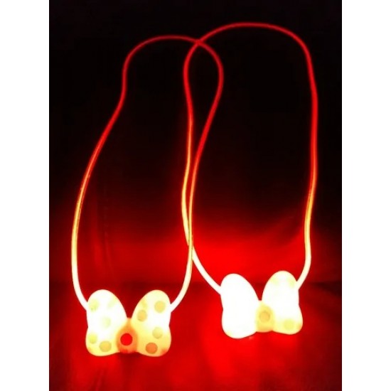 Minnie Mouse Bow Light Up Necklaces with LED Lights 