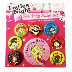  Hen Party Night Do Wedding Badges Accessories Sash x 8 Badges