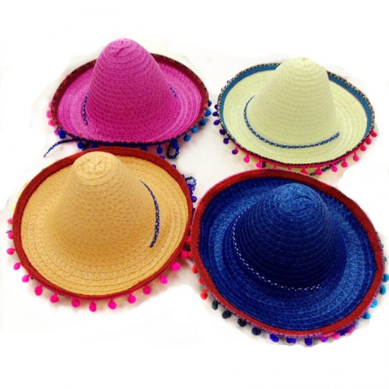 Spanish Pompom Straw Hat