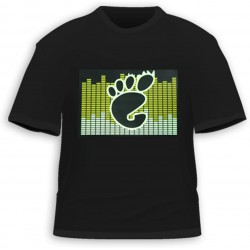 T-shirt with sound-activated equalizer design, LED, Dance Club