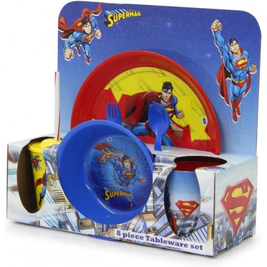 Superman Children's Tableware Set 8 Pieces