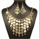 Belly Dance Golden Coins Necklace and Earrings Bracelets