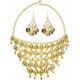 Belly Dance Golden Coins Necklace and Earrings Bracelets