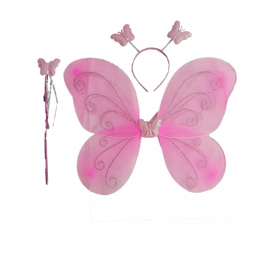 Butterfly Wings For Girls with Wand Headband