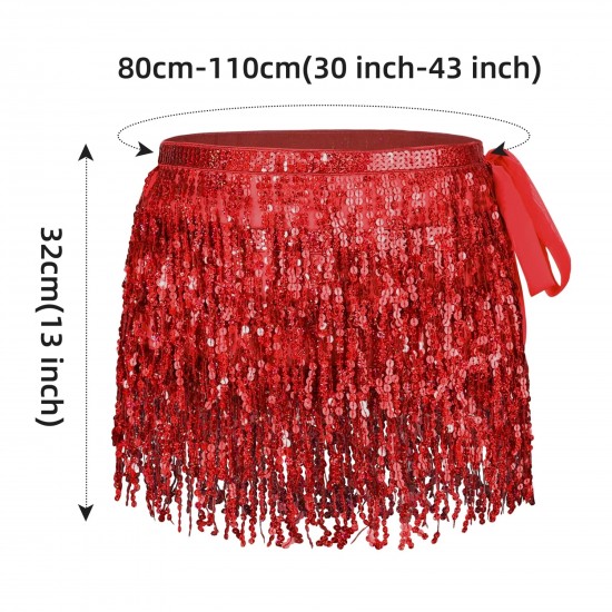Sequin Fringe Skirts 