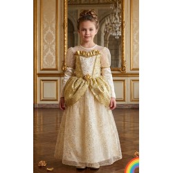 Gold Medieval Queen Girls Costume