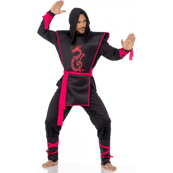 Mens Ninja Assassin Fancy Dress Costume