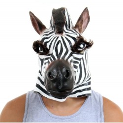 Zebra Latex Mask