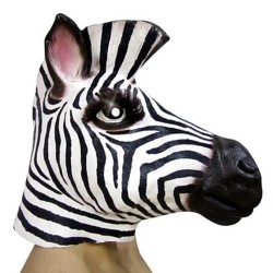 Zebra Latex Mask