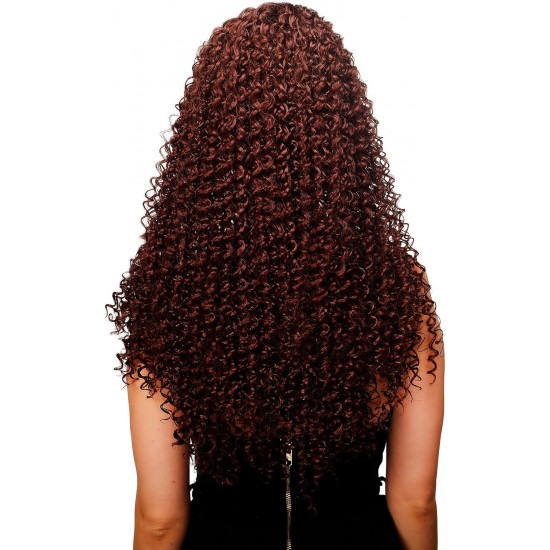 Long Wig elaborate stringy curls