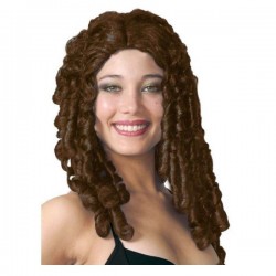 Brown curly wig