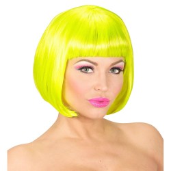 Short Cabaret Wig ( Lime Green )