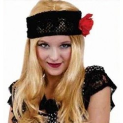 Blonde Wig with Headband and Flower