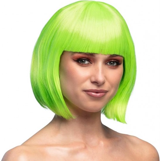Short Cabaret Wig ( Neon Green )
