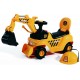 2 in 1 Ride On Toy Digger Excavator Grabber Bulldozer with Helmet