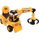 2 in 1 Ride On Toy Digger Excavator Grabber Bulldozer with Helmet