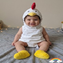 White Chicken Baby Costume