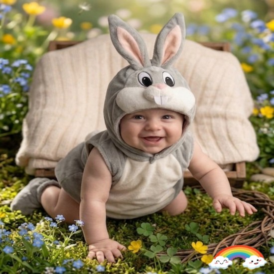 Grey Rabbit Baby Costume ( Bugs Bunny )