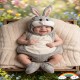 Grey Rabbit Baby Costume ( Bugs Bunny )