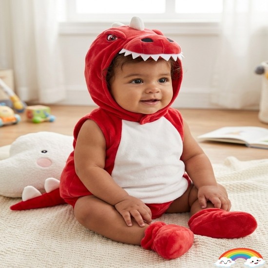 Red Dino Baby Costume
