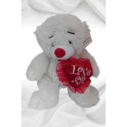 White Bear With Red Heart