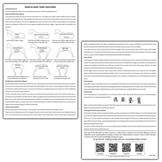 Mom and Baby Yarn Unicorns 39781