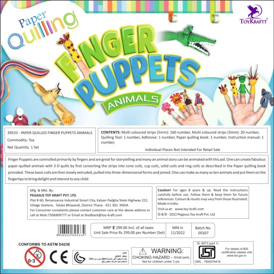 Paper Quilling Finger Puppets 39533