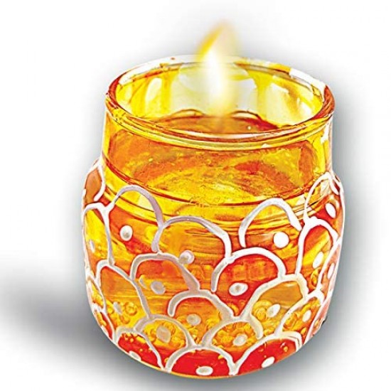 Glass Painted Mini Candle Jars 39774