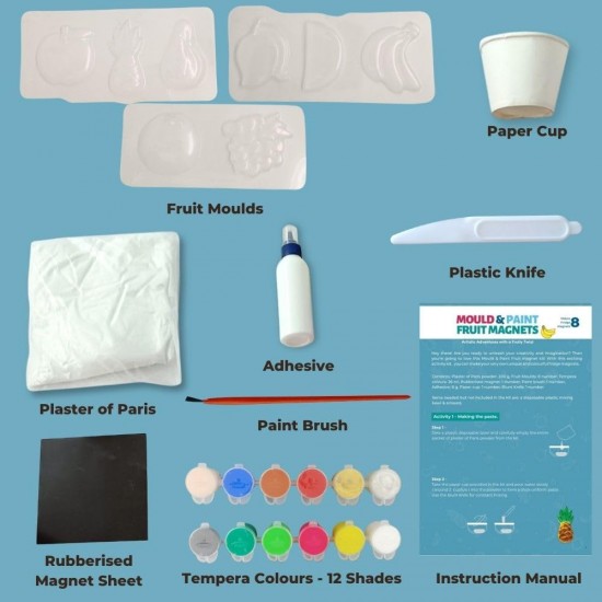 Mould and Paint Fruit Magnets 39424