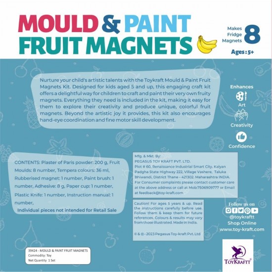 Mould and Paint Fruit Magnets 39424