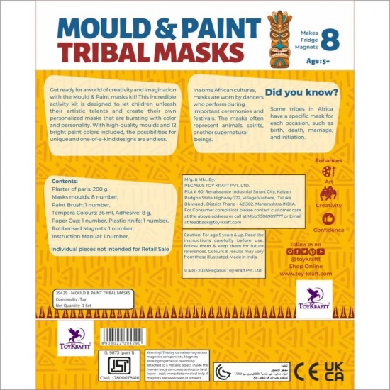 Mould and Paint Tribal Masks 39429