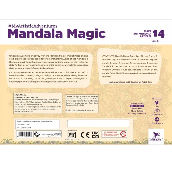 Wood, Acrylic Mandala Magic 39840