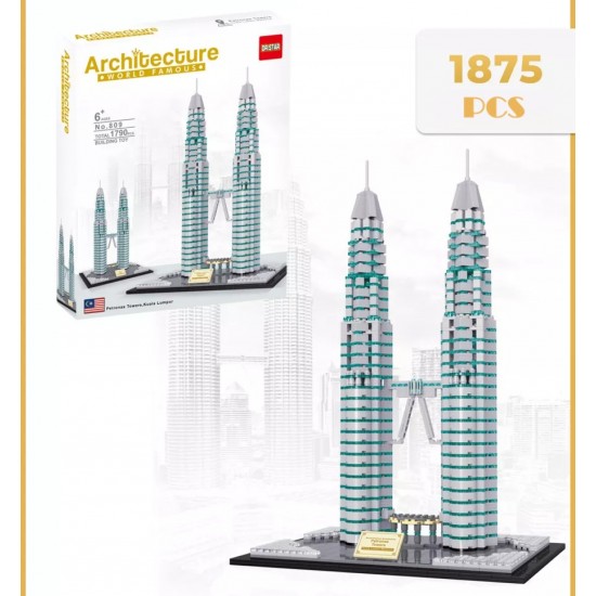 Petronas Twin Towers Kuala Lumpur Building Block Set (1875 Pcs)