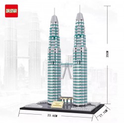 Petronas Twin Towers Kuala Lumpur Building Block Set (1875 Pcs)