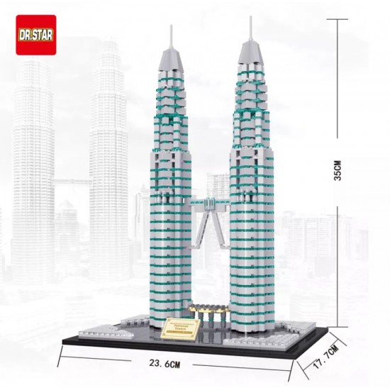 Petronas Twin Towers Kuala Lumpur Building Block Set (1875 Pcs)
