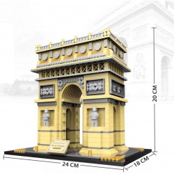Building & Construction 8021 The Triumphal Arch Of Paris France Building Blocks (2197 Piece)