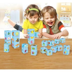 Alphabet Cube Puzzle Block Set , 26-Pcs
