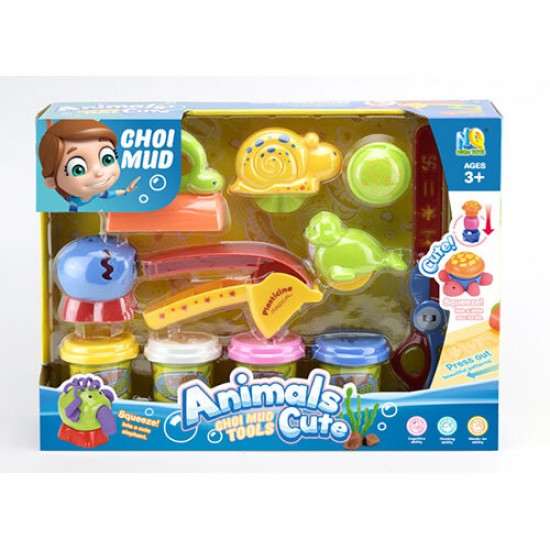 Play-Doh and Mold Set – 4 Jars of Play-Doh